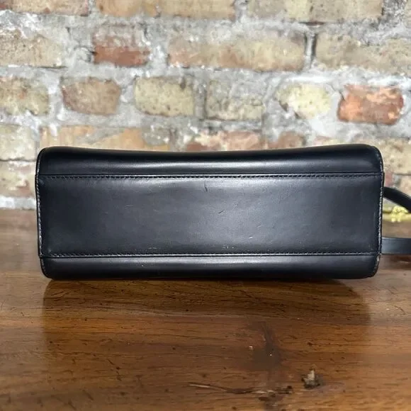 Vintage Givenchy Black Leather Top Handle 2 Way Bag - Picture 6 of 16